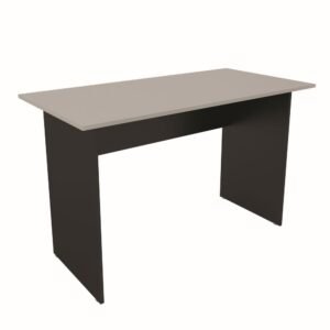 Mesa Reta Escritório New City Cinza com Preto ( 90 x 60 x 75 )