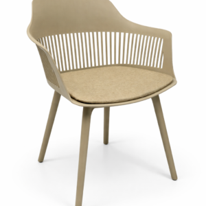 Cadeira Marcela com Assento Estofado em Linho Nude (cópia)