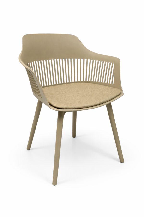 Cadeira Marcela com Assento Estofado em Linho Nude (cópia)