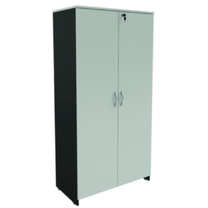 Armário de Escritório New City 2 Portas Cinza e Preto 160 cm Web Office
