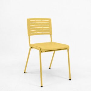 Cadeira Fixa Multiuso Niala Plaxmetal NR17 Amarelo Primavera