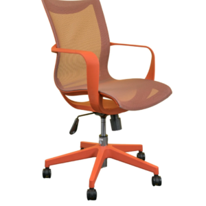 Cadeira Escritório Diretor Scarlet Laranja tela Ergonômica
