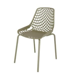 Cadeira Aproximação Interlocutor Fixa Beau Design Com 4 pés de Aço Tubular Verde Rhodes