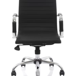 Cadeira Escritório Diretor Esteirinha Eames Giratória e com Mecanismo Relax Preta