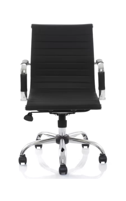 Cadeira Escritório Diretor Esteirinha Eames Giratória e com Mecanismo Relax Preta