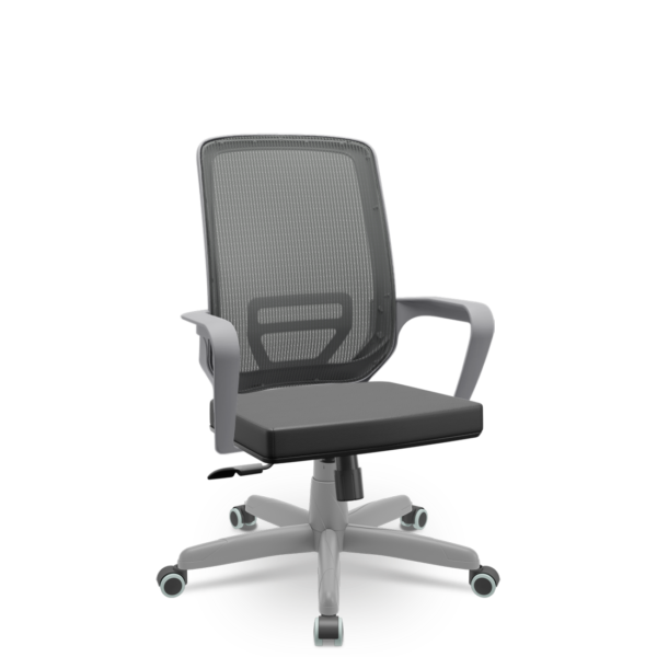 Cadeira  Presidente Adrix Relax Enc Tela  Ass Vinil Grafite