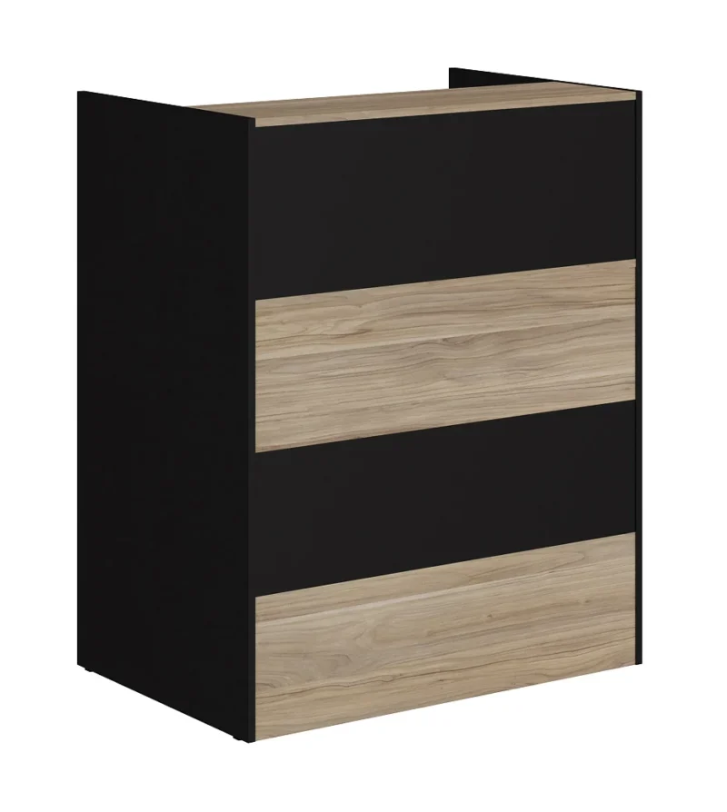 Balcão Recepção Atendimento Escritório 90cm Web Office Calvi/Preto