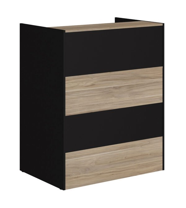 Balcão Atendimento 120cm New City Calvi com Preto Web Office