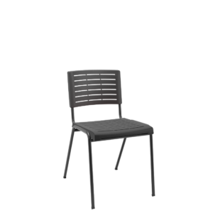 Cadeira Fixa Escritório Multiuso Niala Plaxmetal NR17 Preto