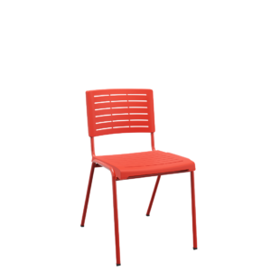 Cadeira Fixa Multiuso Niala Plaxmetal NR17 Vermelho