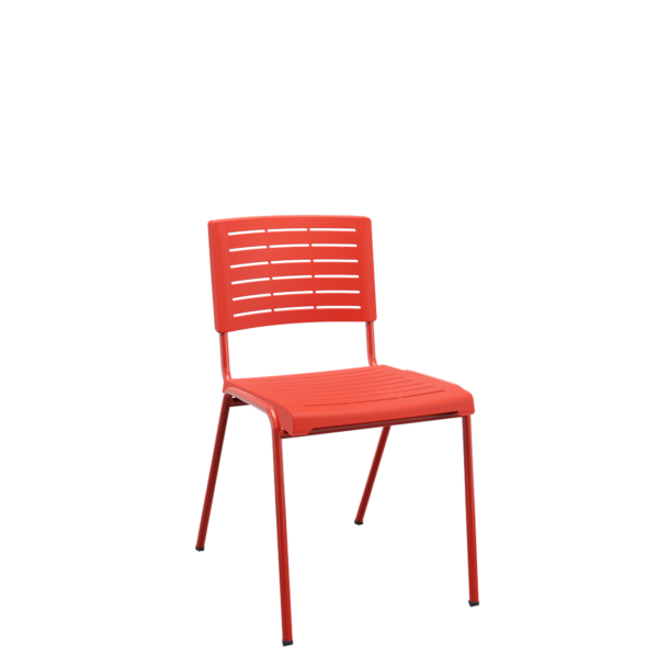 Cadeira Fixa Multiuso Niala Plaxmetal NR17 Vermelho