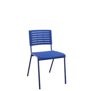 Cadeira Fixa Escritório Multiuso Niala Plaxmetal NR17 Azul