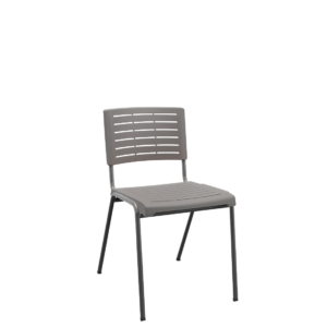 Cadeira Fixa  Multiuso Niala Plaxmetal NR17 Basalto (Cinza)
