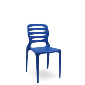 Cadeira Fixa Ville Plaxmetal Polipropileno Azul Bic