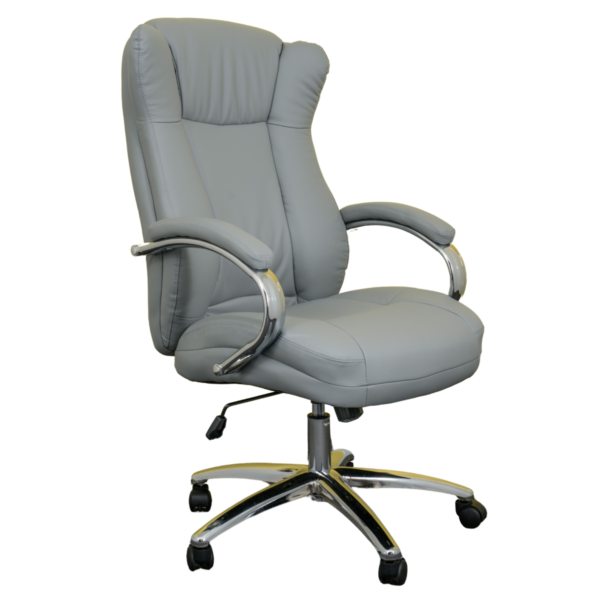 Cadeira Presidente Estofada Boss Cinza B.Hoff Mobile