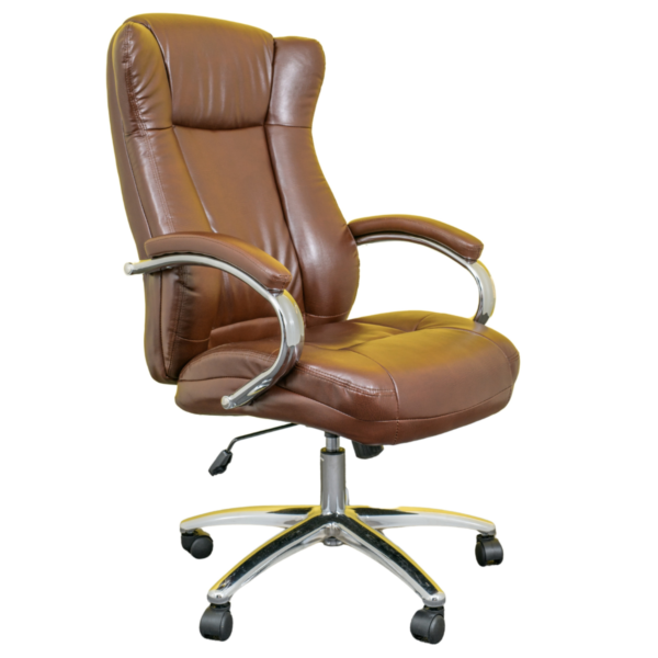 Cadeira Presidente Estofada Boss Marrom  B.Hoff Mobile