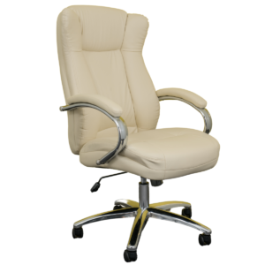 Cadeira Presidente Estofada Boss Bege B.Hoff Mobile