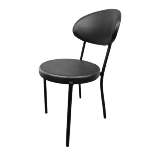 Cadeira Andreza 4 pés Assento Redondo Couríssimo Preto Brigatto