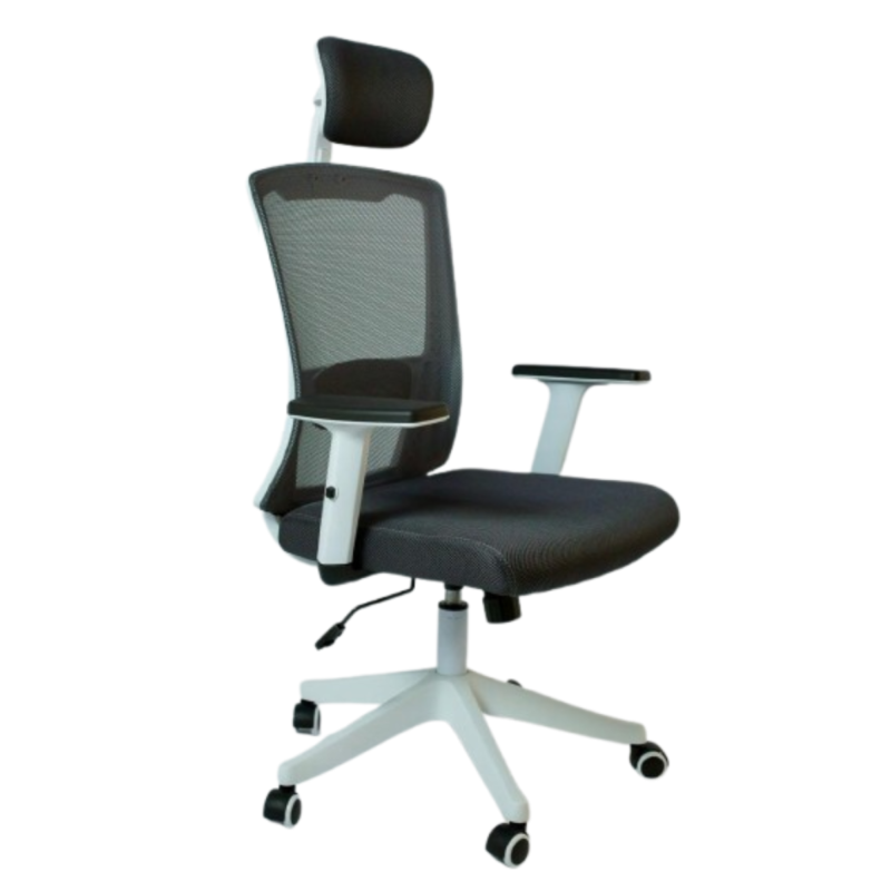 Cadeira Presidente Neo 521 Relax Branca/Cinza B.Hoff Mobile