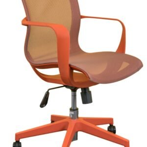 Cadeira Escritório Diretor Scarlet Laranja tela Ergonômica