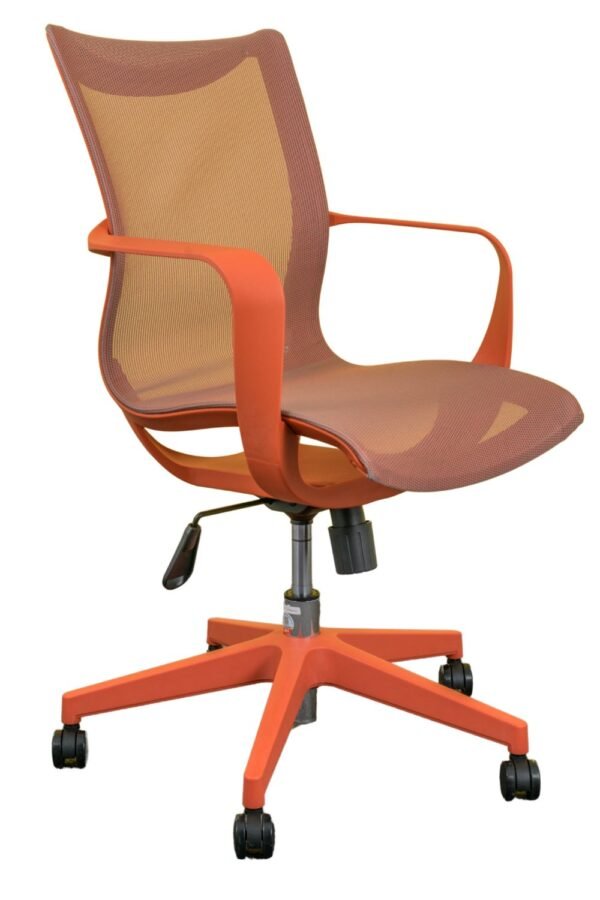 Cadeira Escritório Diretor Scarlet Laranja tela Ergonômica