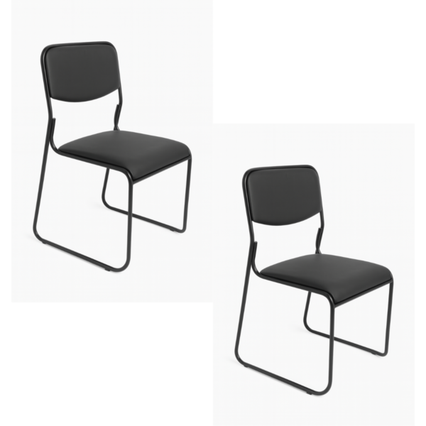 Cadeira Interlocutor Fixa Base Preta W-21 B.Hoff - Kit 02