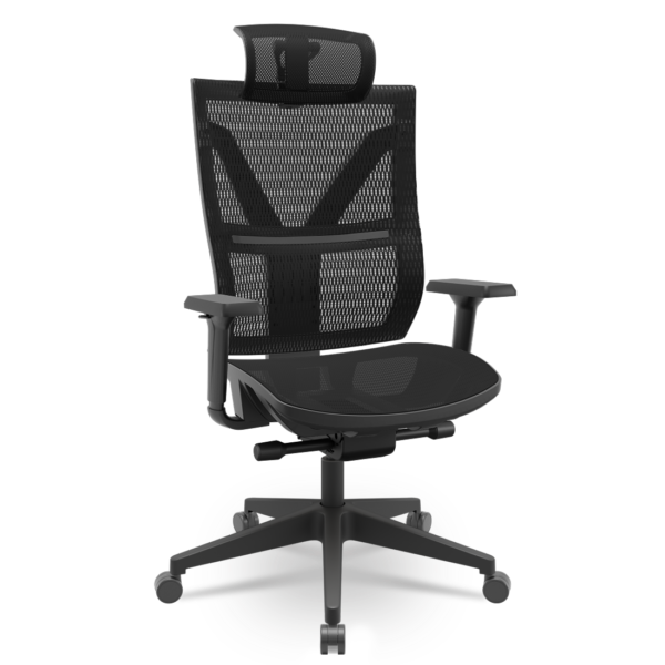 Cadeira Presidente Darix X+ Autocompensador Braços 3D Shift Plaxmetal NR17 Preta