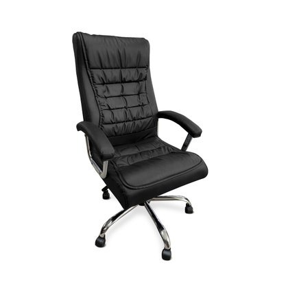 Cadeira Poltrona Presidente Escritório Mola Ensacada Luxo Monique Relax Preta MLE