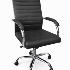 Cadeira Diretor Esteirinha Florença Relax Couro PU Preta