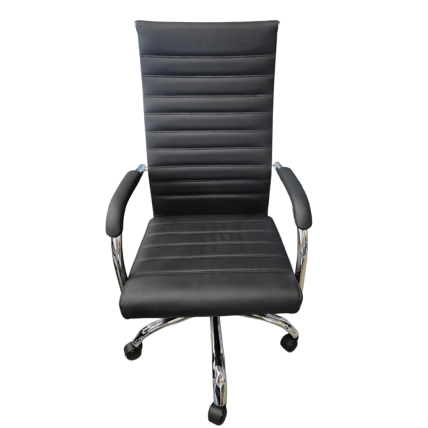 Cadeira Presidente Esteirinha Florença Relax Couro PU Preta