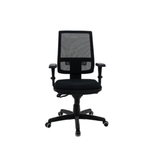 Cadeira Escritório Presidente Brizza Plaxmetal Autocompensador Slider Braço 3D Rodízios PU Couro Preta