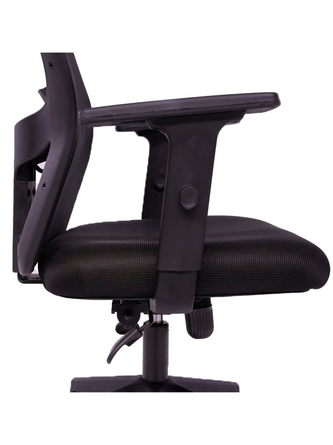 Cadeira Escritório Presidente Tela Mesh W-43C Preta Braço 2D - Imagem 2