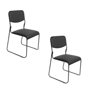 Cadeira Interlocutor Fixa Base Preta W-21 B.Hoff - Kit 02