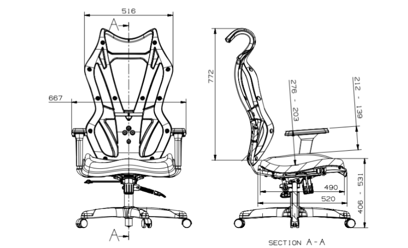 Cadeira Escritório Vizon Plaxmetal Tela Slider Preta - Imagem 10
