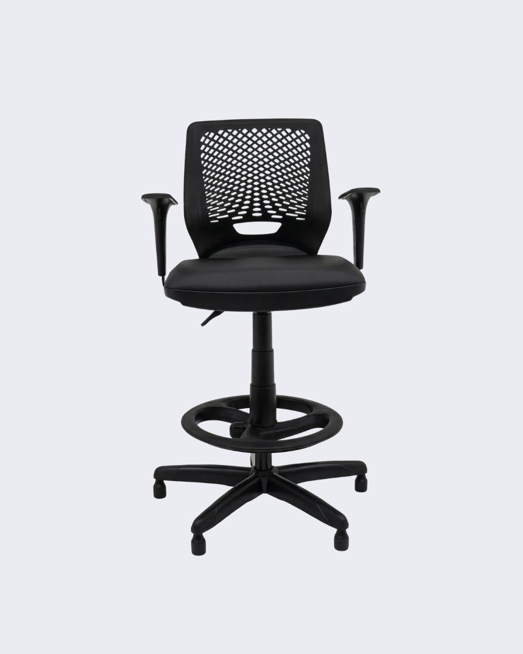 Cadeira Caixa Beezi Standard Plaxmetal Braços Reg Preta