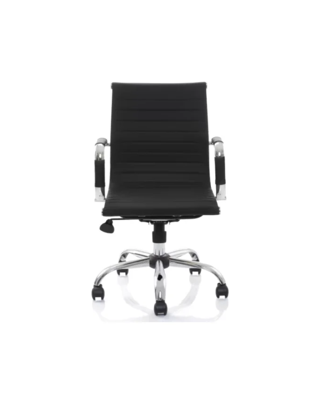 Cadeira Escritório Diretor Esteirinha Eames Giratória e com Mecanismo Relax Preta