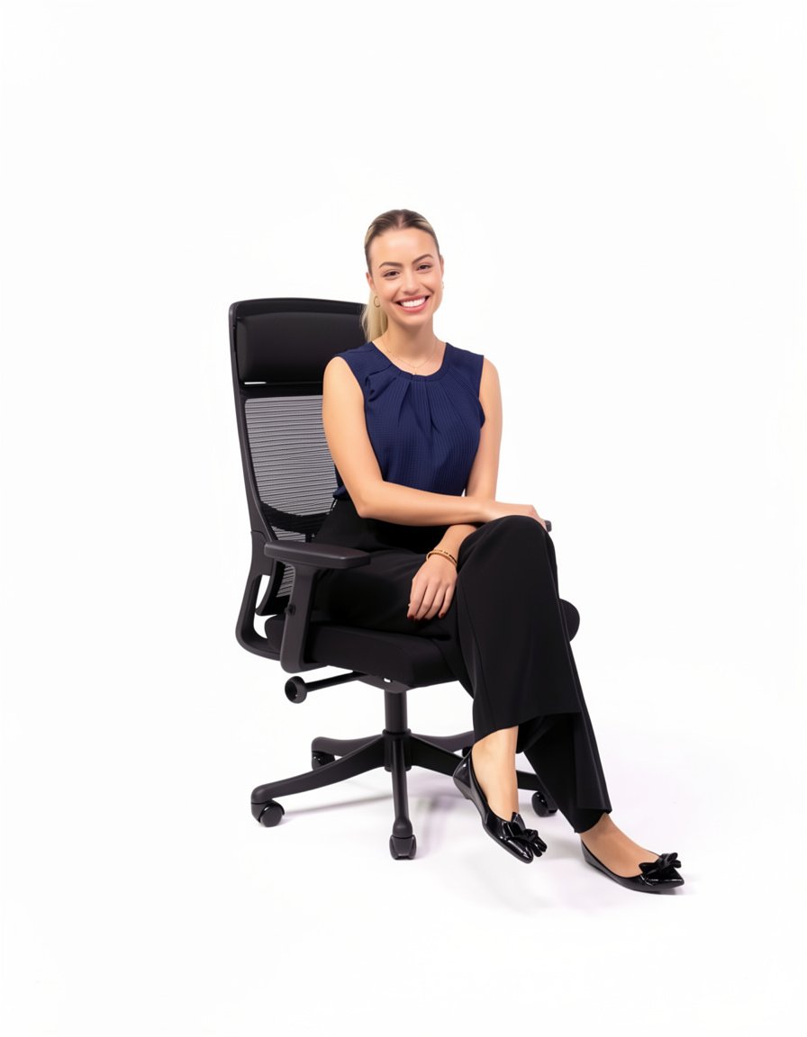 Cadeira Presidente Ultra E-9024 Syncron Espuma Preto - Imagem 10