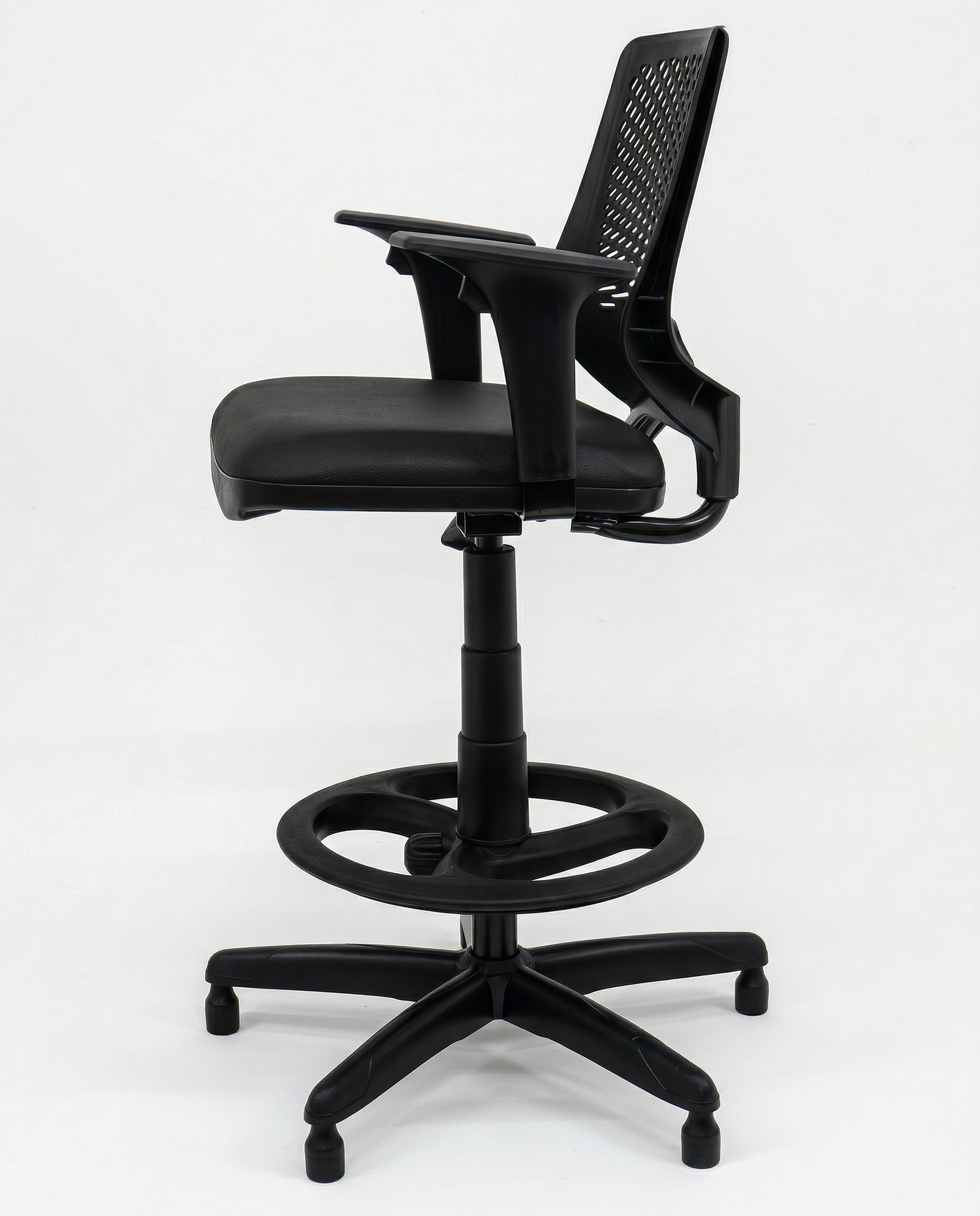 Cadeira Caixa Beezi Standard Plaxmetal Braços Reg Preta - Imagem 7