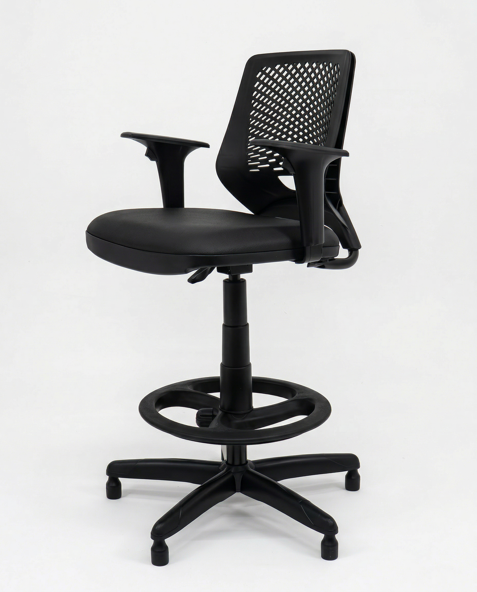 Cadeira Caixa Beezi Standard Plaxmetal Braços Reg Preta - Imagem 6