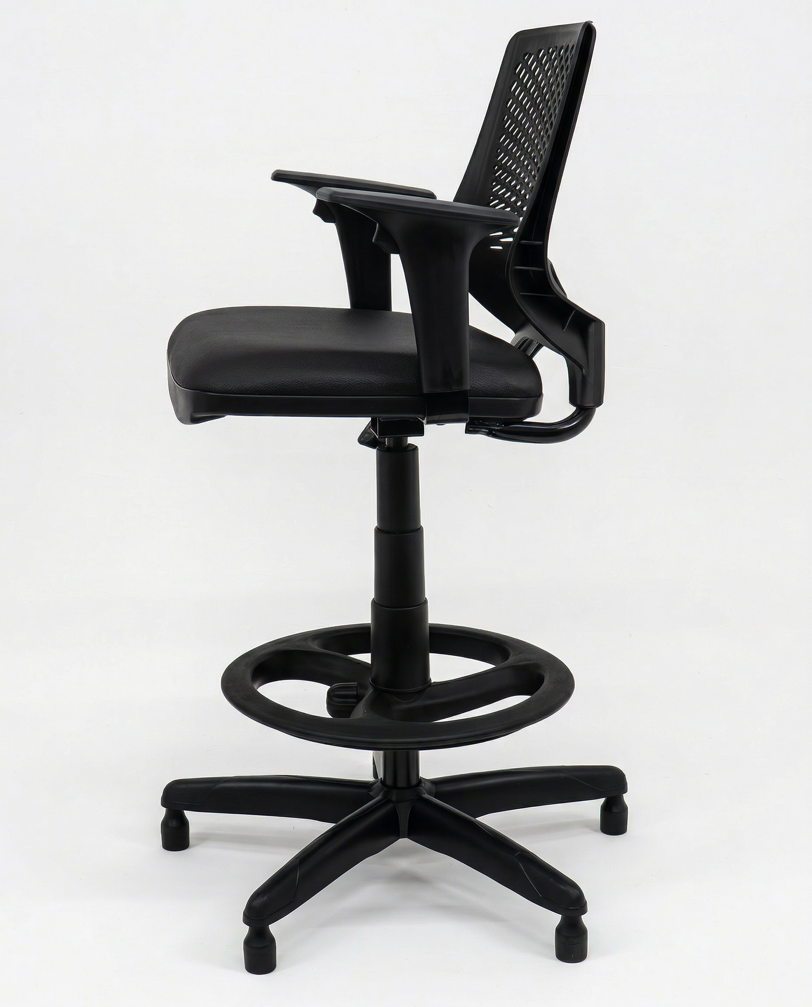 Cadeira Caixa Beezi Standard Plaxmetal Braços Reg Preta - Imagem 5