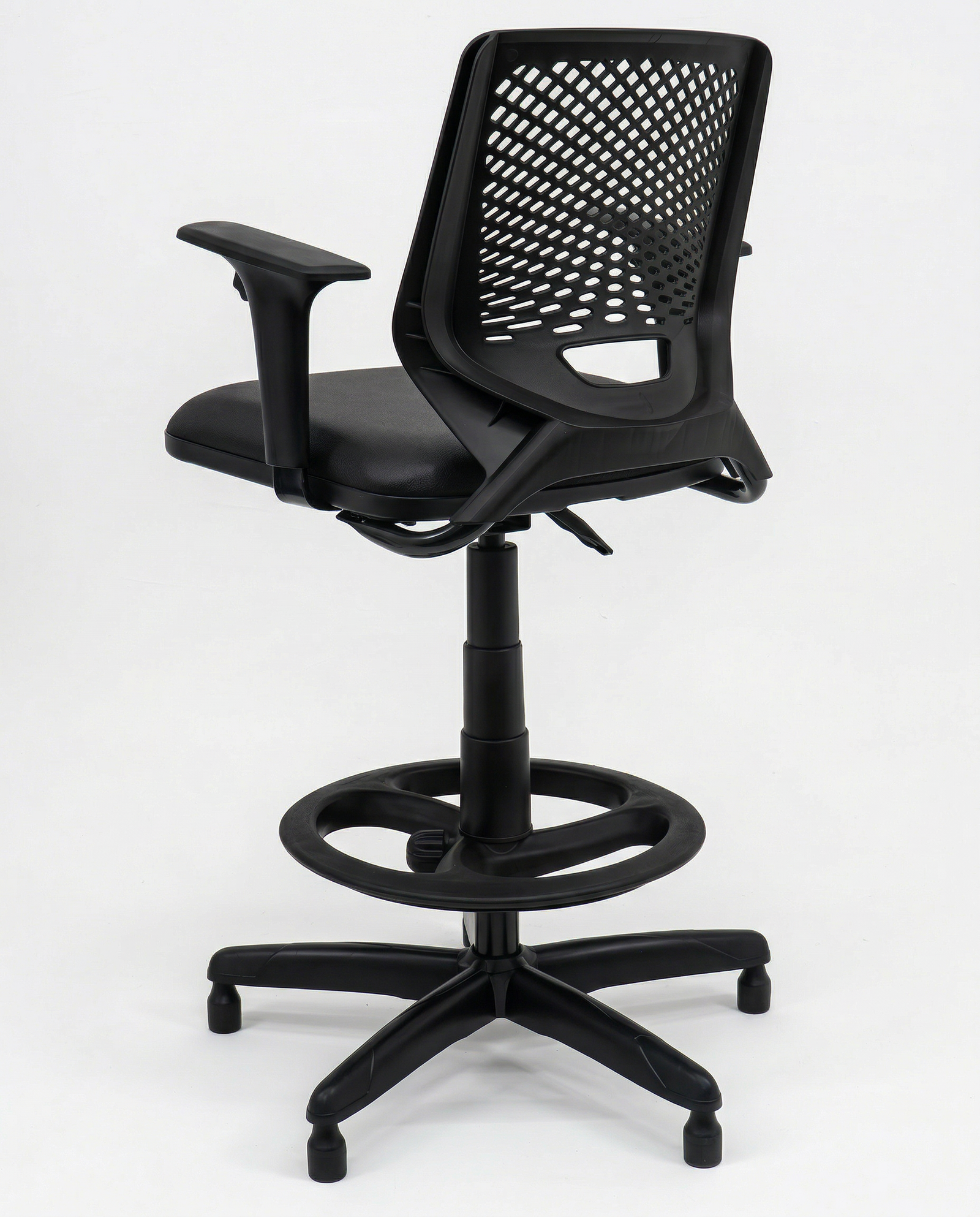 Cadeira Caixa Beezi Standard Plaxmetal Braços Reg Preta - Imagem 3