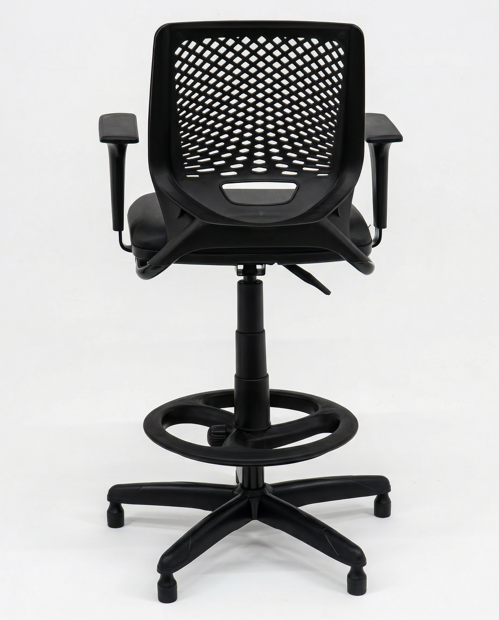 Cadeira Caixa Beezi Standard Plaxmetal Braços Reg Preta - Imagem 2