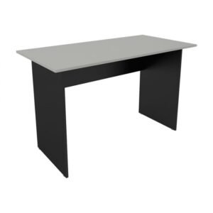 Mesa Reta Escritório New City Cinza com Preto Web Office