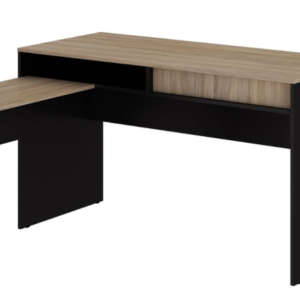 Mesa Retangular Dinâmica New City Calvin com Preto Web Office