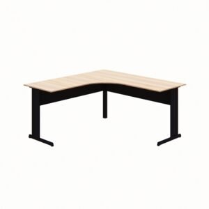 Mesa em L Angular 160 cm Escritório New City Pé Metal Calvi com Preto Web Office