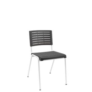 Cadeira Fixa Escritório Multiuso Niala Plaxmetal NR17 Preto