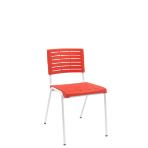 Cadeira Fixa Escritório Multiuso Niala Plaxmetal NR17 Vermelho