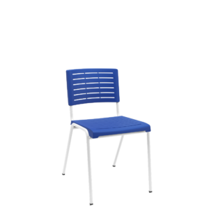 Cadeira Fixa Escritório Multiuso Niala Plaxmetal NR17 Azul