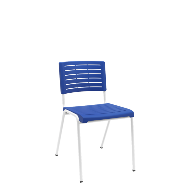 Cadeira Fixa Escritório Multiuso Niala Plaxmetal NR17 Azul
