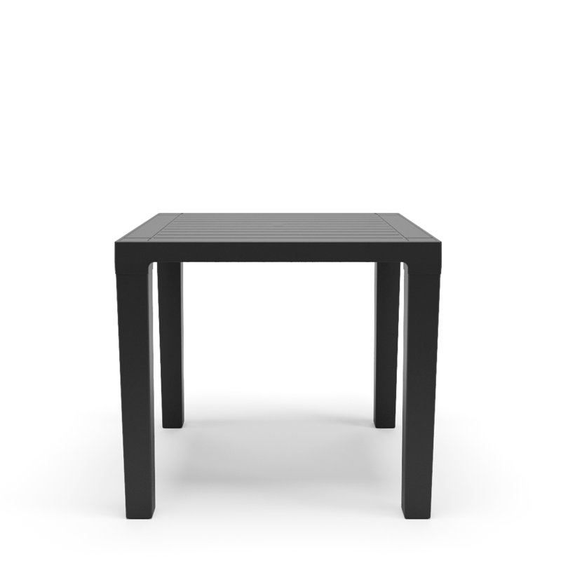 Mesa Multiuso Quadrada Plástica 80 cm Niala Plaxmetal Preta